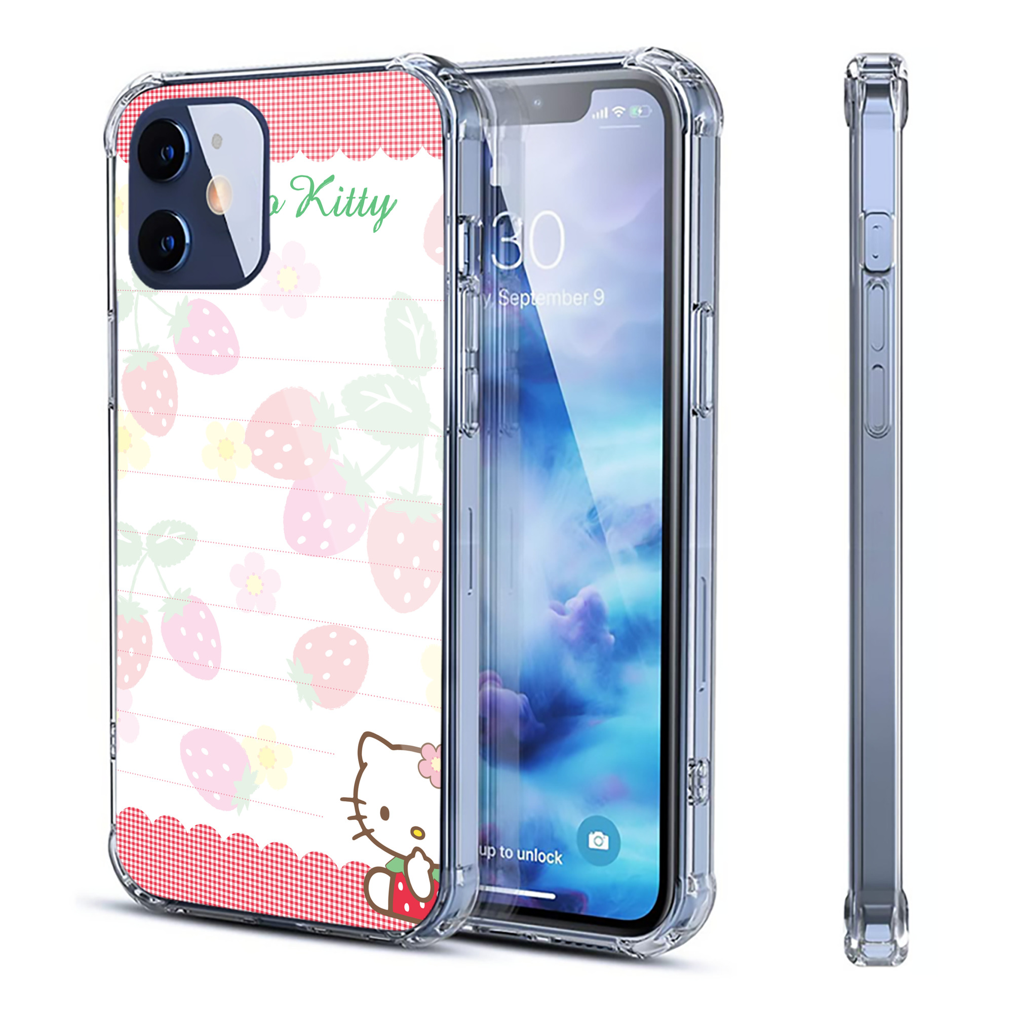 （画像用） Hello Kitty ハローキティ 【iPhone 12シリーズ対応】透明スマホケース（クリアソフトケース）